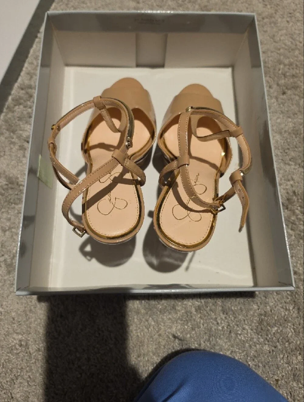 Jessica Simpson Beige Platform Stiletto Heels